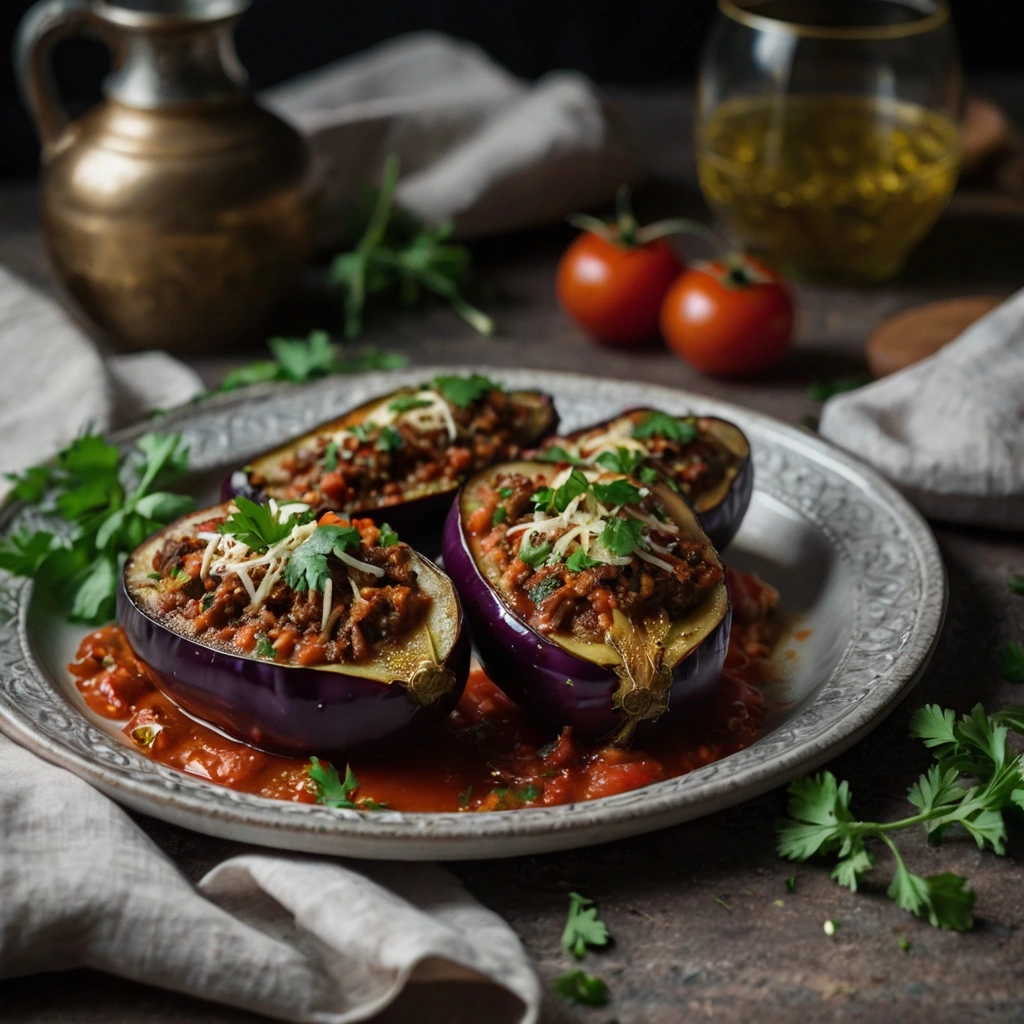 Imam Bayildi (Stuffed Eggplant)