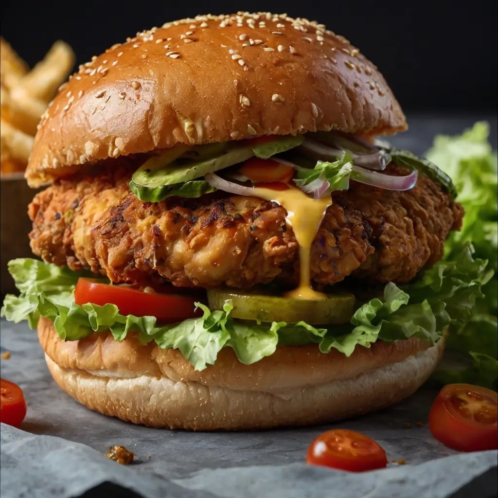 Fried Chicken Burger Recipe