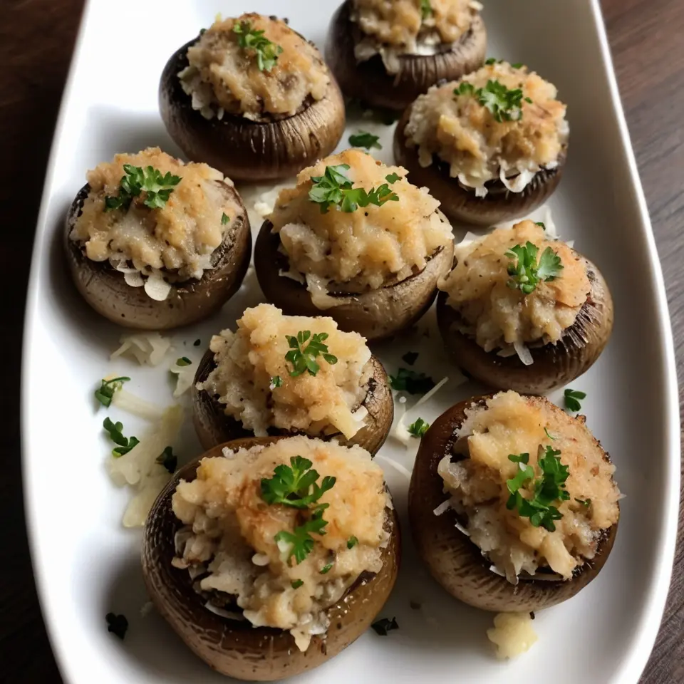 Stuffed Mushrooms with Garlic and Parmesan